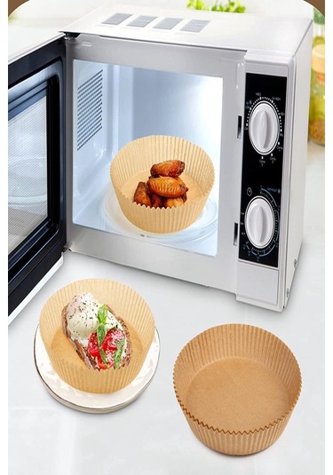 50 Adet Airfryer Pişirme Kağıdı Hava Fritözü Xiaomi Philips Yağsız Tefal Kumtel Mi Kağıt Kahverengi