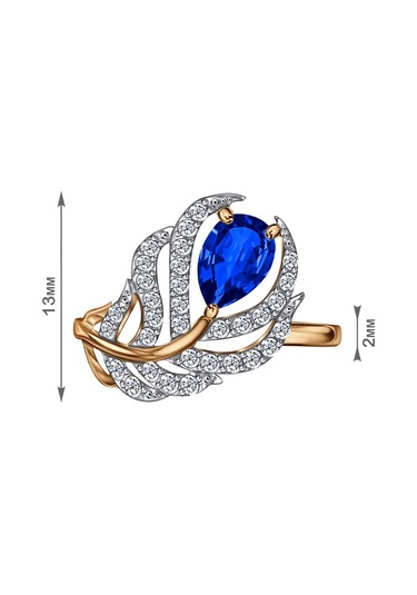 Veronika 925 Ayar Gümüş Altın Kaplama Kuş Tüyü Yüzük 224320321 Altın