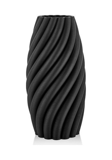 Lamedore Helıcal Sıyah 3d Buyuk Vazo 21x21x45 Cm Siyah
