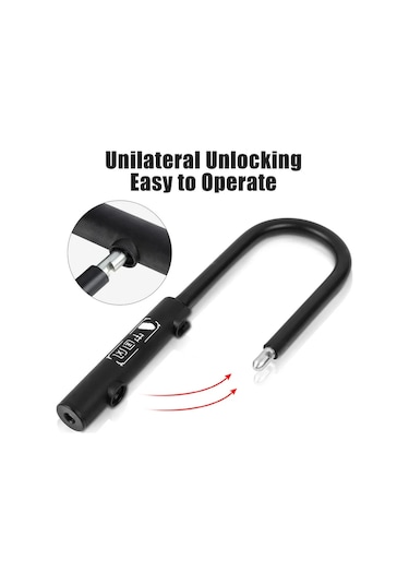 Batı Bisiklet Bisiklet U Kilidi Dayanıklı Çinko Alaşımı Mtb Yol Bisikleti Asma Kilit Anti-hırsızlık Emniyet Kilidi Motosiklet E-bisiklet Bisiklet Aksesuarları Siyah
