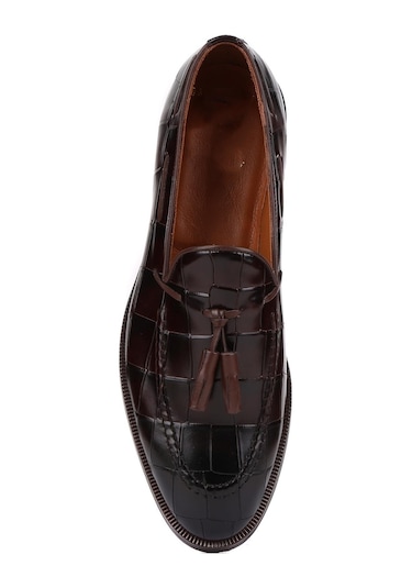 Shoetyle - Kahverengi Croco Deri Püsküllü Erkek Klasik Ayakkabı 250-7951-841-kahverengi Shoetyle - Kahverengi Croco Deri Püsküllü Erkek Klasik Ayakkabı 250-7951-841-kahverengi