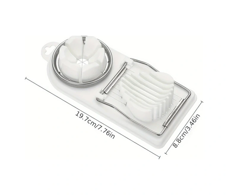 Xuweiwei Beyaz 2'si 1 Arada Yumurta Dilimleyici Doğrayıcı Mutfak Aleti Beyaz - 1 Adet