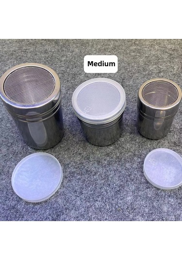 Teltree Stainless Steel Baharat Shakeri - Kuru Baharat, Kahve Tozu Dağıtıcı - İnce Ağızlı, Plastik Kapaklı, 6.8x9.5 Cm, Taşınabilir Mutfak Gereci Diğer