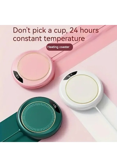 Willowhaven Pembe 1 Adet Usb Kahve Isıtıcı 3 Sıcaklık 8 Saat Otomatik Kapama Seyahat Bardağı Uyumlu
