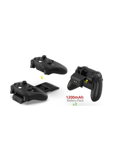 Xbox Series S X Batarya Şarj Dock + 2 Adet 1200 MAH Pil Dahil