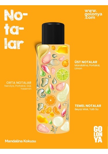 Golonya Ekşi Mandalina Kokulu Cam Şişe Kolonya 250 ML