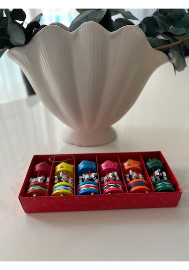 Ahşap Atlı Karınca Atı Süsler Mini Ahşap Noel Yıl Başı