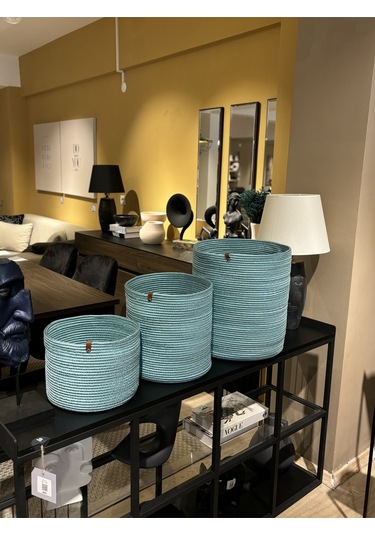 Rover Çok Amaçlı Düzenleyici Sepet, Saksılık, Organizer 3'lü Set Mavi