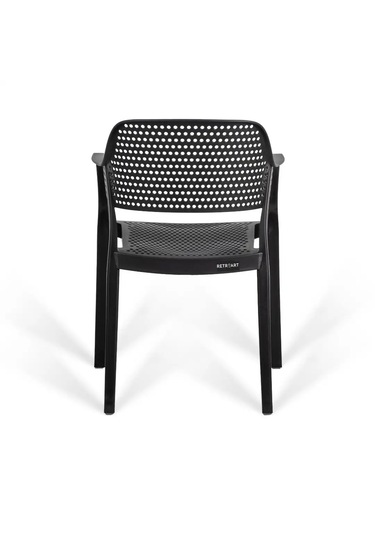 Hawaii Kollu Kafe Ve Balkon Sandalyesi 2'li Siyah