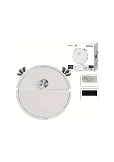 Sunshine011 Mini Robot Süpürge - Kompakt, Pil İle Çalışan Beyaz Evcil Hayvan İçin Ff-beyaz