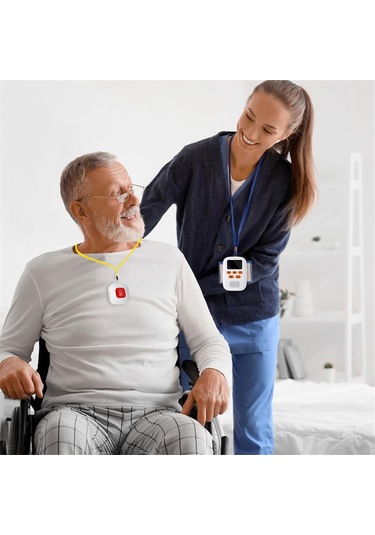 Anjiexun Yaşlı İzleme İçin Titreşimli Kablosuz Sos Çağrı Butonu