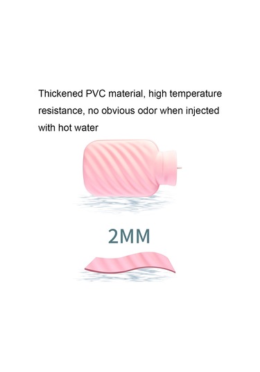 İmitasyon Tavşan Kürkü Su Dolu Pvc Soğuk / Sıcak Kompresler İçin Patlamaya Dayanıklı Sıcak Su Torbası, Renk: Mavi 1000ml