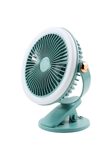 Mini Masaüstü Klipsli Fan 1200mah Usb Fan 360 Derece Dönüş, Yeşil 9444 Yeşil