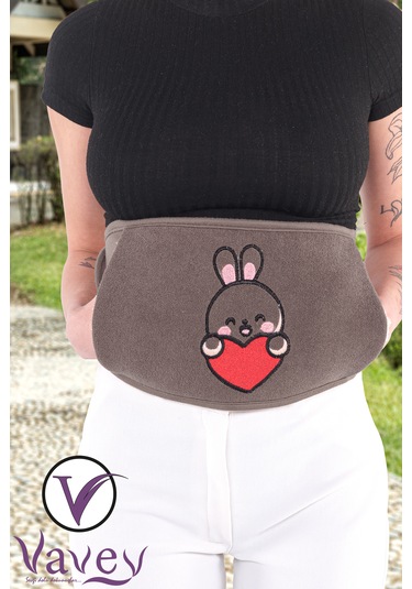 VAVEY Termojel Hediyeli Yeni Nesil Sıcak Soğuk Regl Kemeri Tavşan Kahve