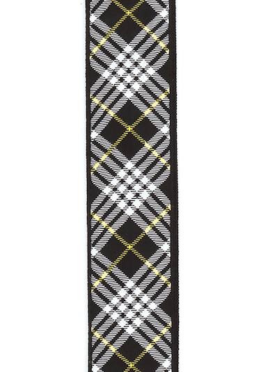 D'Addario T20W1503 Gitar Askısı Dokuma Tartan Bk & Wt