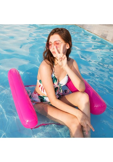 Geeksen Mavi Ağlı Yatma Koltuk - Yüksek Kalite Havlu Sandalye, Yüzme Havuzu Ve Plaj İçin Kollapsibl, Konforlu Omuz Desteği, 200kg Yük Kapasitesi Koyu Mavi