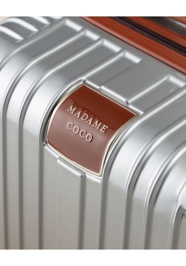 Madame Coco Chest Valiz/bavul - Gümüş - Kabin Boy 8684427217856 Çok Renkli