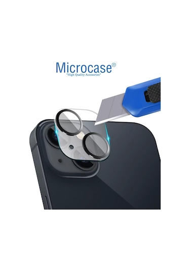 Apple Uyumlu iPhone 14 / 14 Plus 3D Kamera Camı Lens Koruyucu Night DELUX