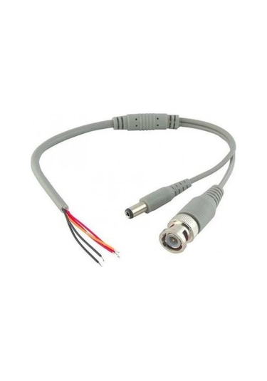 Kablolu Hazır Bnc Konnektör Dc Power Jak Cctv Y Kablo 10 Adet