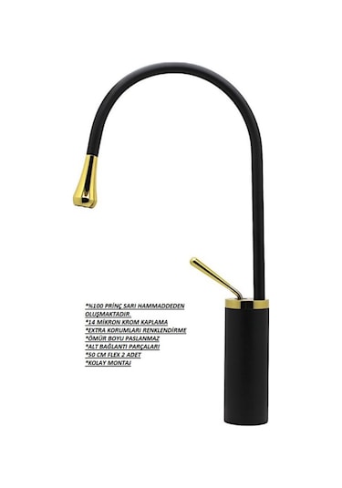 Damla Çanak Lavabo Bataryası Siyah 093001 Siyah