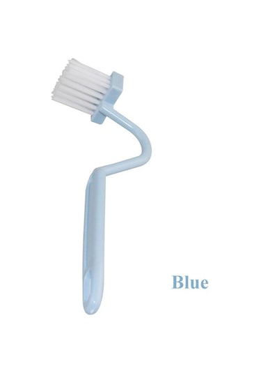 Mavi Banyo Temizleme Aksesuarları Tuvalet Temizleme Fırçası Taşınabilir Tuvalet Fırçası Köşe Bükme Kolu İle Scrubber Kavisli Temizleme Araçları