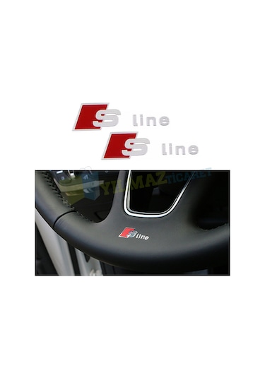 Audi S Line Direksiyon Vites Torpido Anahtarlık Logo Metalize 2 Adet