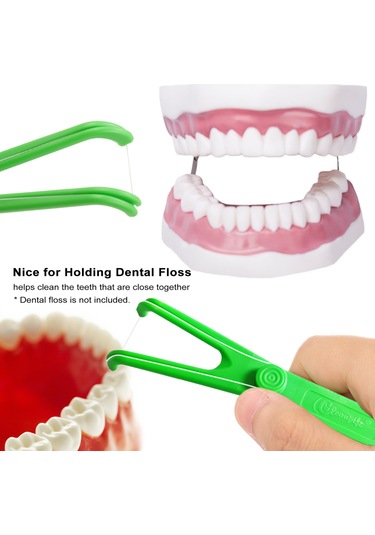 Samdoo Y Şekilli Diş İpi Tutucusu - Sağlıklı Diş Temizliği, Kolay Kullanım, Dayanıklı Plastik Malzeme, Toplu Yıkama Uygun