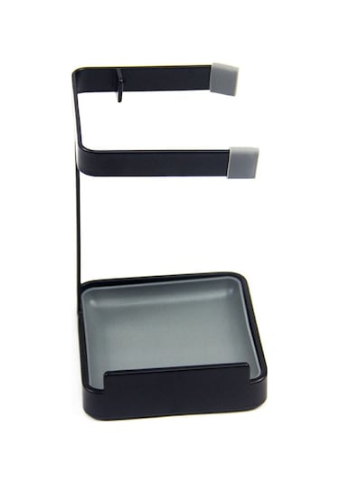 Cbtx Tencere Kapağı Standı Tutucu Karbon Çelik Çorba Kepçesi Depolama Rafı Stil B Siyah