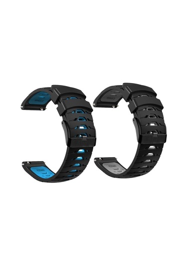 Çift Renkli Akıllı Saat Kayışı 22mm Saat Bandı C20 Pro İçin Evrensel Silikon Saat Bandı