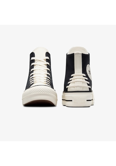 Converse Chuck Taylor All Star Crafted Laces Lift Kadın Siyah Platform Sneaker A12552c Siyah