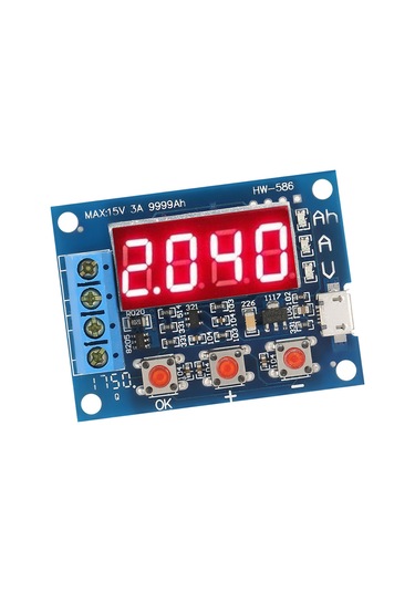 Lemestar 1.2-12v Pil Kapasite Test Cihazı, Dış Yükle Discharge Tipi, 18650 Destekli, Gerçek Zamanlı Voltaj-akım Gösterimi, Mikro Usb Beslemeli Ana Kart + 2 Adet 5w7.5r Direnc