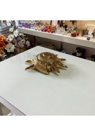 Dekoratif Seramik Deniz Kabuğu Gold Renk