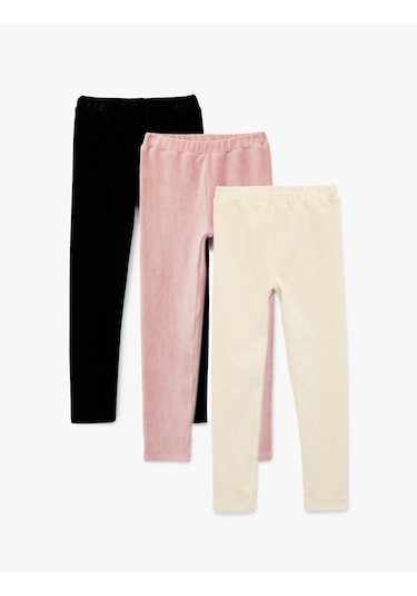 Koton Beli Lastikli 3^lü Basic Tayt Seti Siyah 6wkg40125ak Siyah