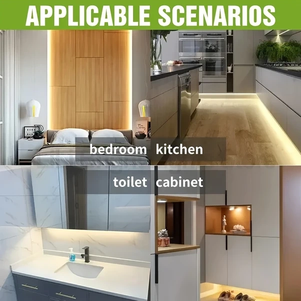 Xuweiwei Hareketle Çalışan Led Şerit Işık, Sıcak Beyaz, 100cm Pil İle Dolap Merdiven Aydınlatma Sıcak Beyaz