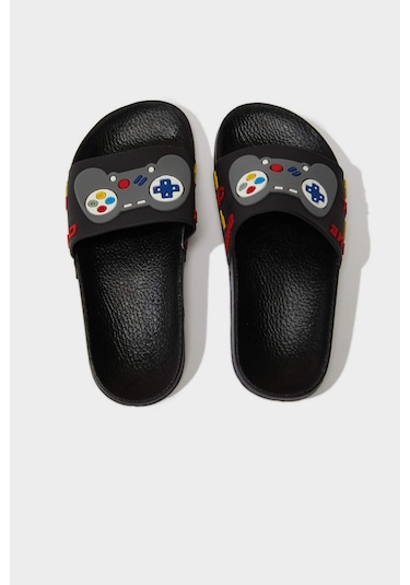 Defacto Erkek Çocuk Yüksek Taban Jean Terlik F0119a825smbk23 Siyah