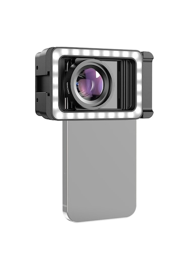 Trendooze Geeksen Apexel Fl23 Evrensel Telefon Klipsi 17mm + 37mm Dişli Led Dolgu Işığı Soğuk Ayakkabı Monta Vd