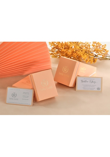 Sefa Gold 14 Ayar Altın Taşsız Sarı Yıldız Küpe