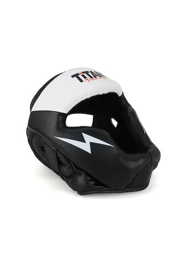 Yüz Korumalı Siyah Beyaz Antreman Boks Kaskı Çok Renkli