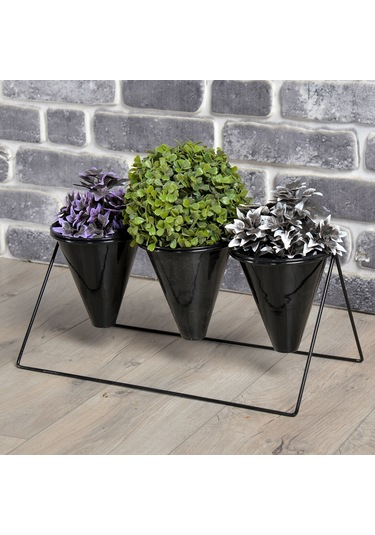 Fullreyon Vıpclass 3 Saksılı Metal Çiçek Standı - Saksılar Dahil - Vss Diğer