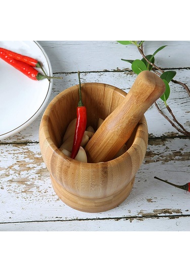 Çok İşlevli Bambu Dövülen Sarımsak Kavanozu Diğer