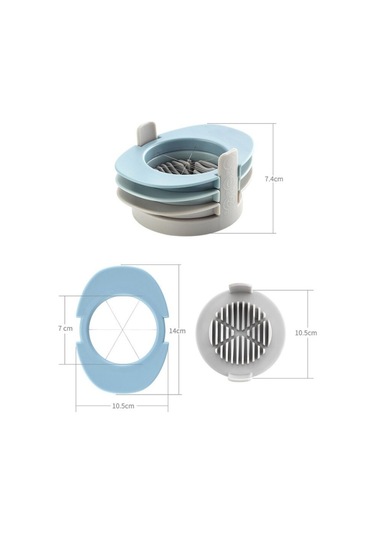 3 Arada 1 Çok Fonksiyonlu Yumurta Kesici Yarı Kesilmiş Yumurta Aleti Mavi Turuncu , Boyut:turuncu Turuncu