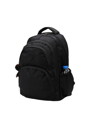 Özel Su İtici Kumaş Siyah Unisex Okul Çantası 34600