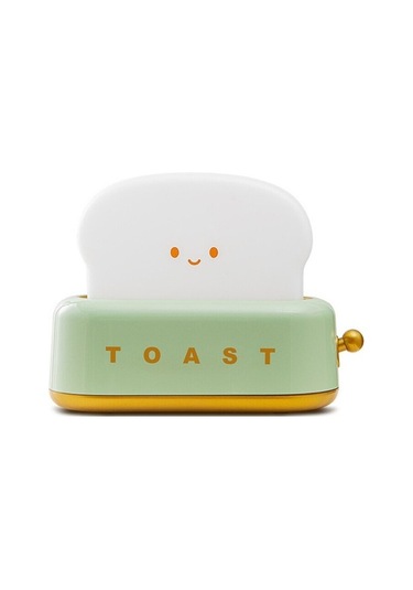 Metabagua Usb Sevimli Tost Ekmeği Şeklinde Led Gece Lambası - Yeşil Euo8ıj Açık Yeşil