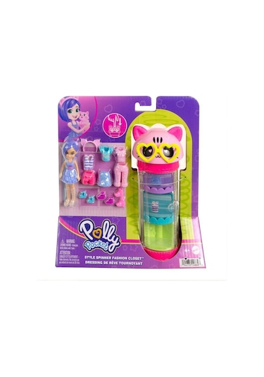Polly Pocket Stil Döndürücü Moda Dolabı HKW04 HKW07 Lisanslı Ürün