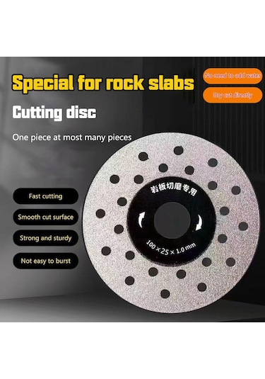 1 Adet Gözenekli Genişletilmiş Kaya Levhaları Kesme Diski 100mm Düz Taşlama Kesme Bıçağı 3.93 İnç Kesme Bıçağı Taş Seramik İçin