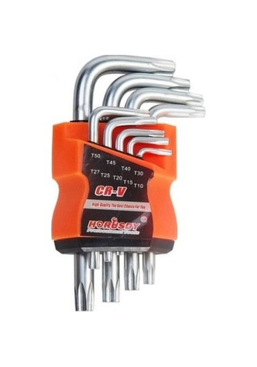9 Parça İyi Crv Kısa Yıldız Alyan Torx Key Set 5131