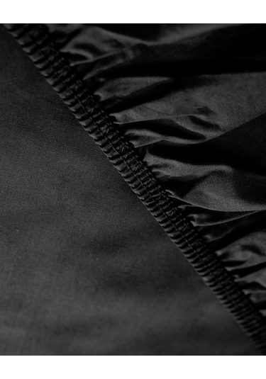 Manon Tek Kişilik Plus %100 Pamuk Ranforce Lastikli Çarşaf - Siyah Siyah