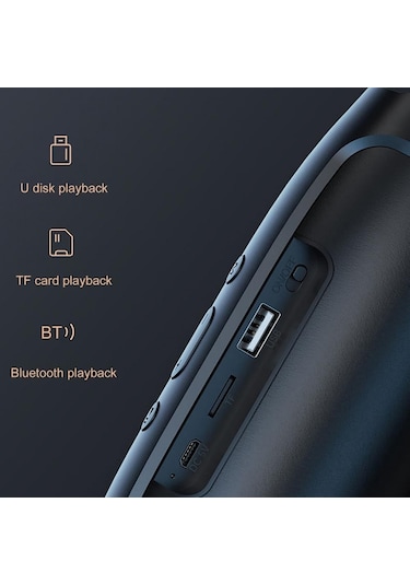 Butu J006 Taşınabilir Şarj Edilebilir Subwoofer Kablosuz Bluetooth Hoparlör