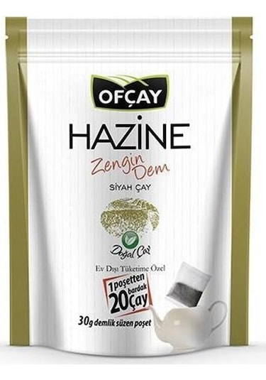 Ofçay Hazine Zengin Dem Siyah Demlik Poşet Çay 8'li 30 x 30 G