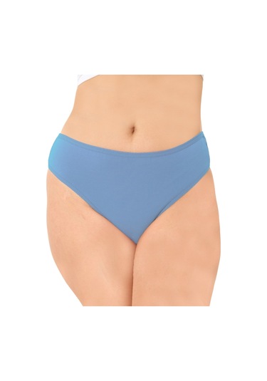 Alya Underwear Kadın Bato Tanga Pamuklu Külot, Büyük Beden String, 5'li Paket- 2 Siyah, 1 Beyaz, 2 Ten P14